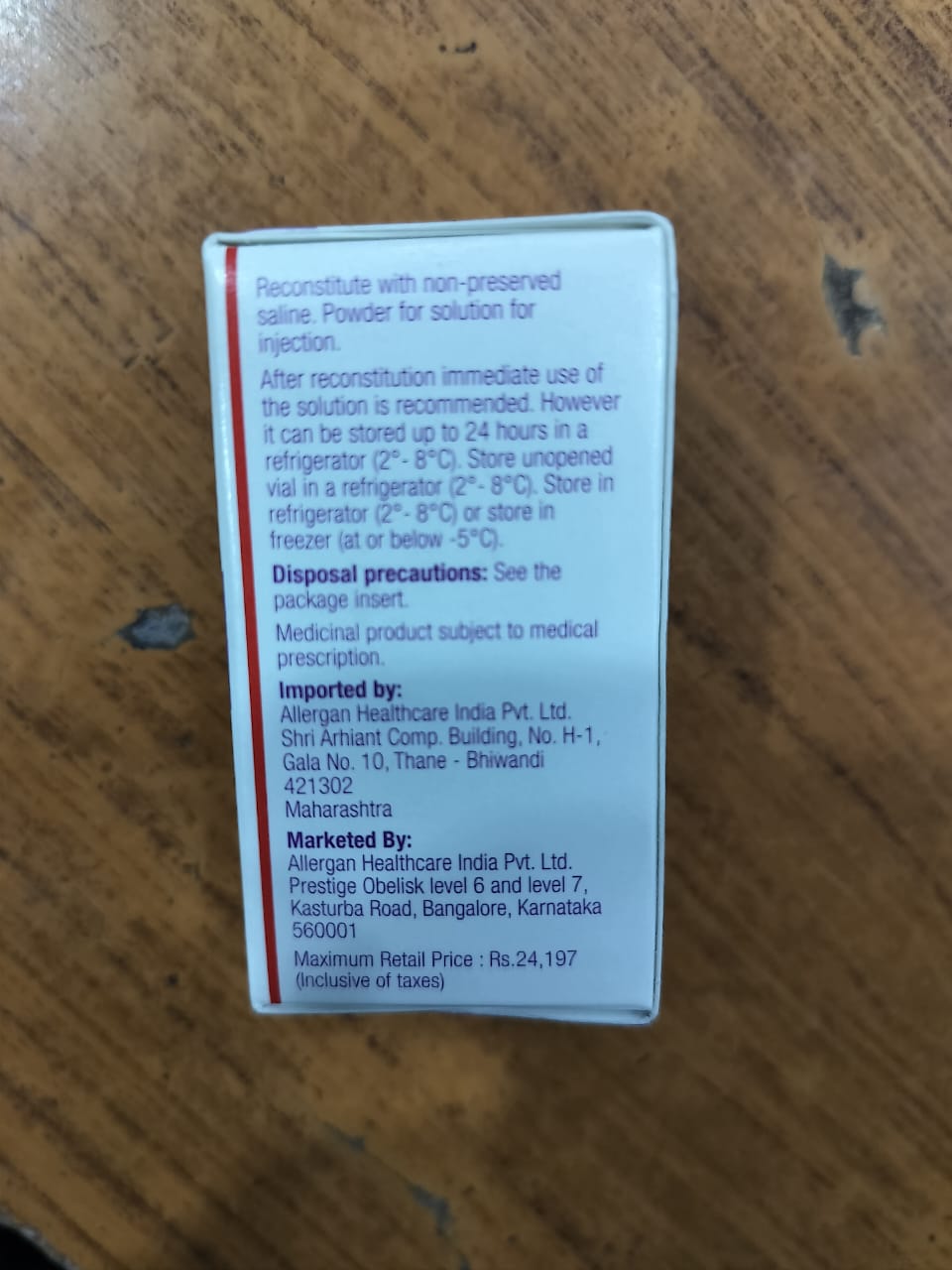Botox 100iu – Botulinum Toxin Type A Injection