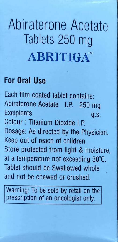 Abritiga (250mg / 500mg) - Abiraterone Acetate Tablets