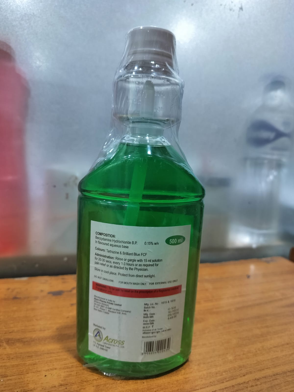 Biqol 500ml - Benzydamine Hydmchloride Mouth Wash