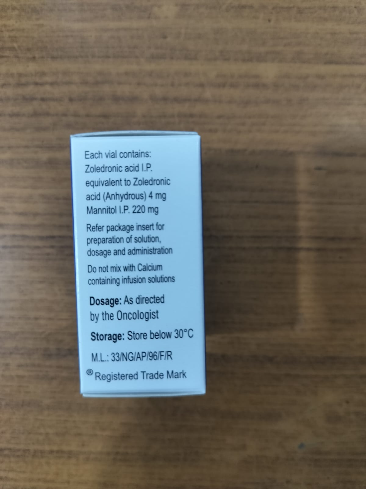 Zoldonat 4mg - Zoledronic Acid Injection