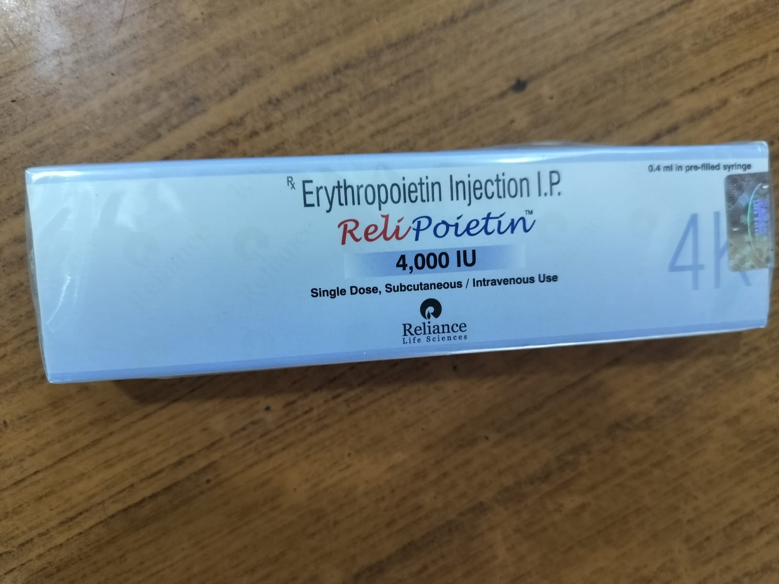 Relipoietin 4000iu - Erythropoietin Injection
