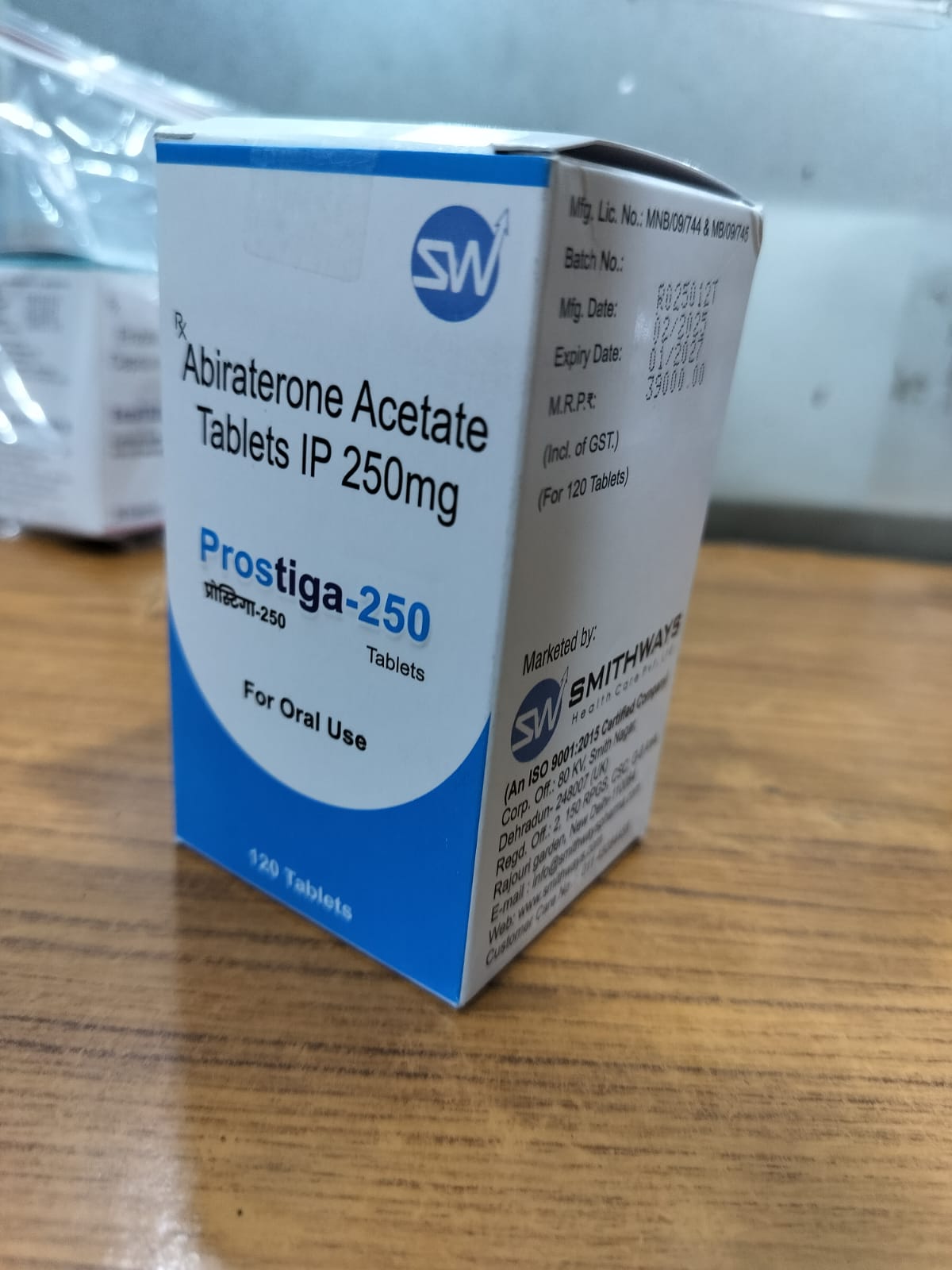 Prostiga 250mg - Abiraterone Acetate Tablets