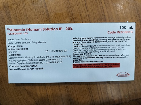 Flexbumin 20% - Human Normal Albumin