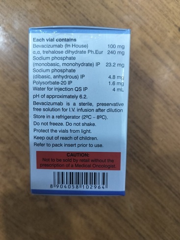 Bevacirel (100mg / 400mg) - Bevacizumab Injections