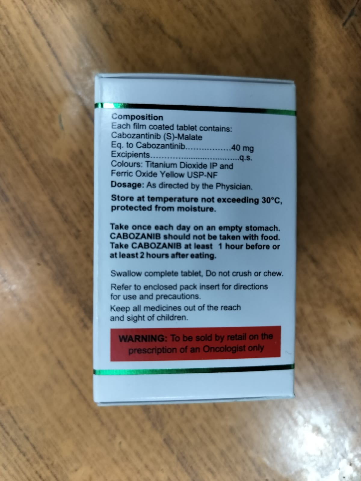 Cabozanib (40mg / 60mg)- Cabozantinib Tablets